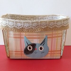 Taller de reciclaje creativo. Cesta de mandarinas.