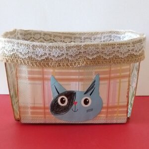 caja infantil gato resina