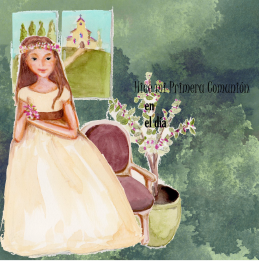 Ilustración Fuengirola, recuerdo de nacimiento y comunión II-c